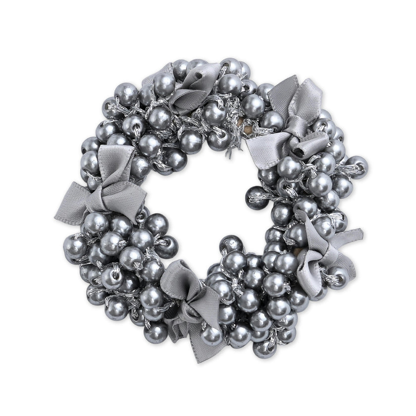 Beaded Bow Scrunchie Set