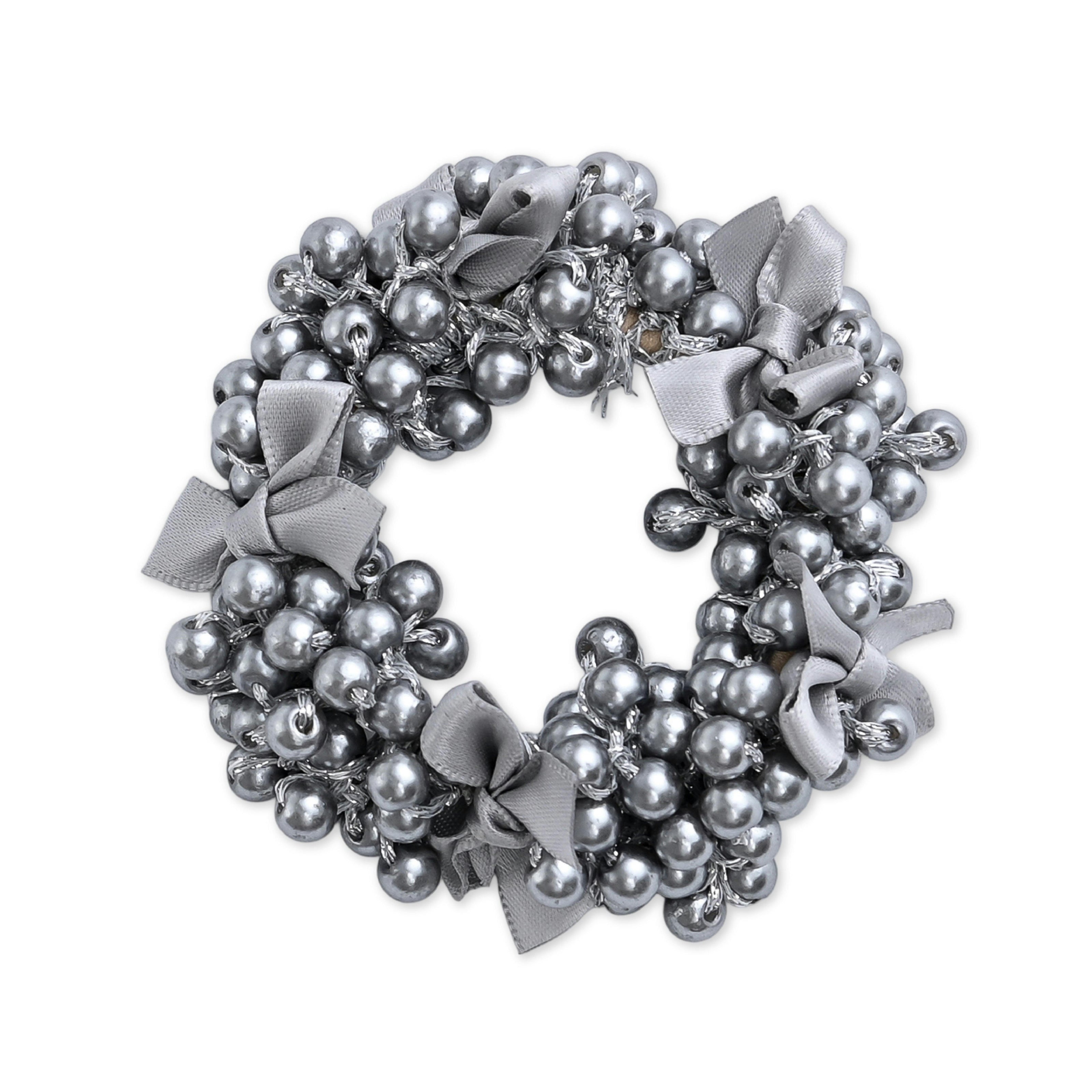 Beaded Bow Scrunchie Set