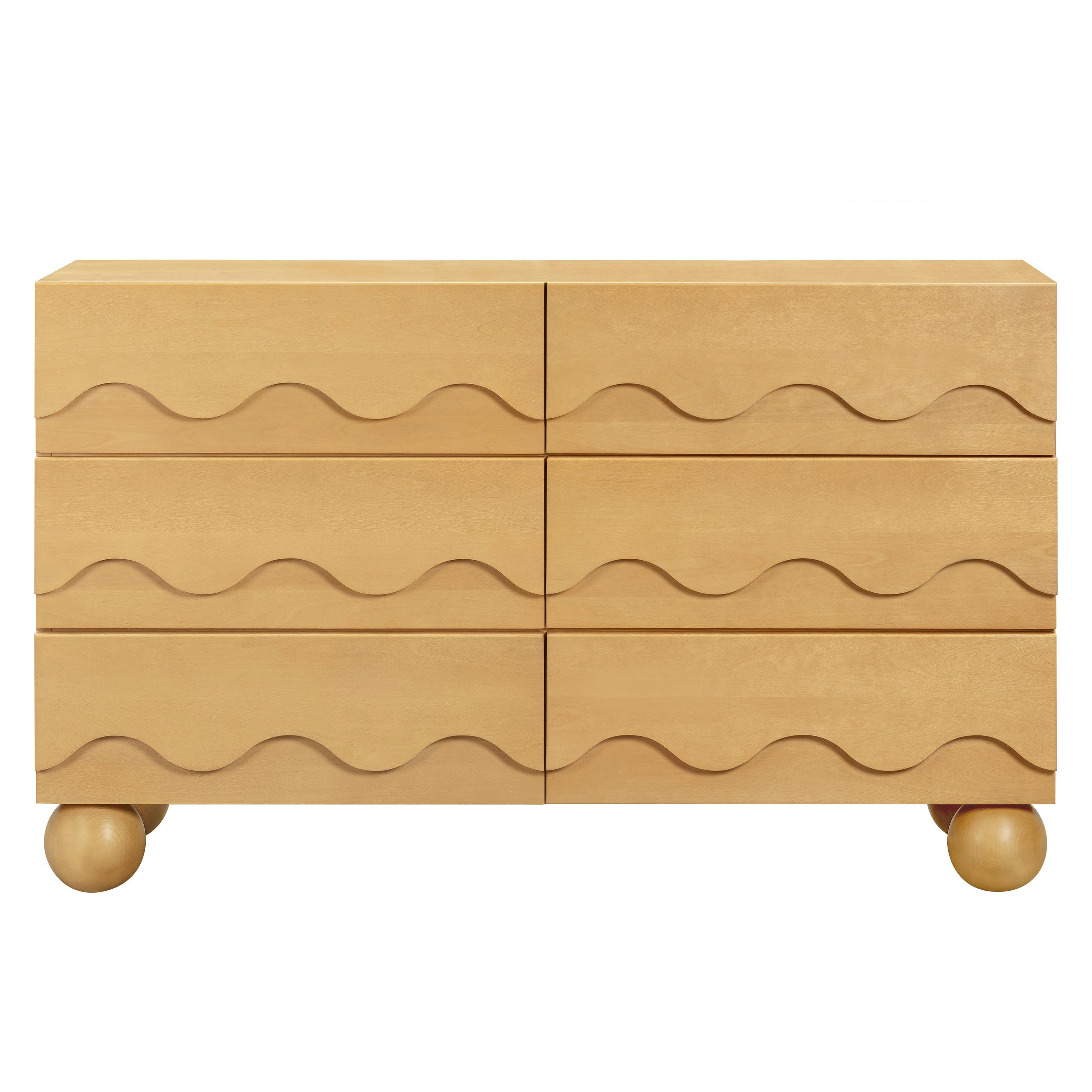 Lido Wave 6-Drawer Wide Assembled Dresser (56