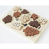 WOODEN TRAY PUZZLE - COUNT TO 10 LEAVES