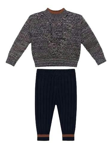 Mock Neck Sweater & Rib Legging Set