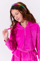 Happy Velour Set Hot Pink