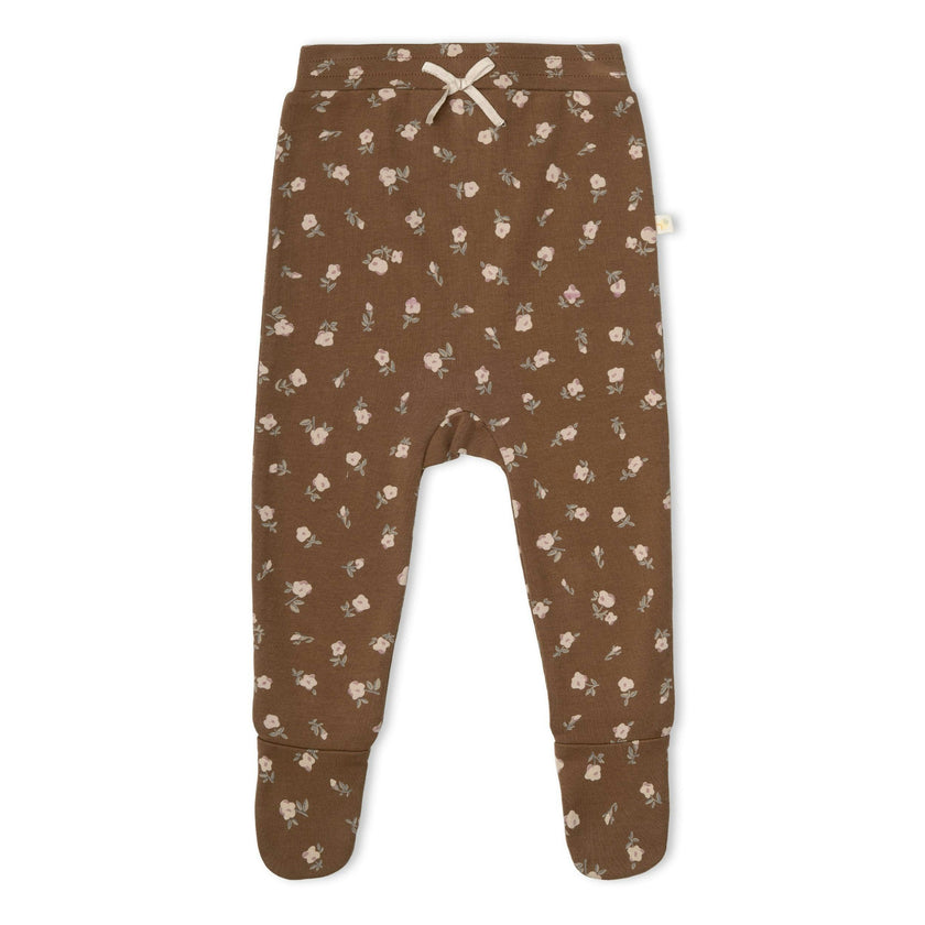 Organic Kimono Top & Footed Pants Set - Primrose