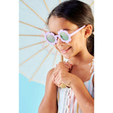 Polarized Flower: Lavender Mirrored Lens