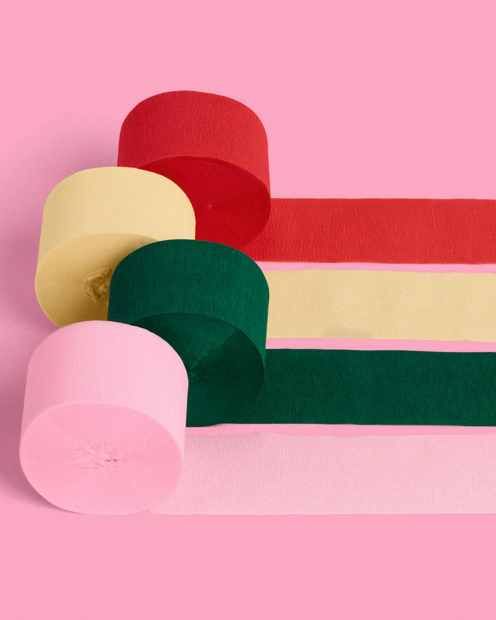 Camp Streamers - 4 colorful crepe rolls