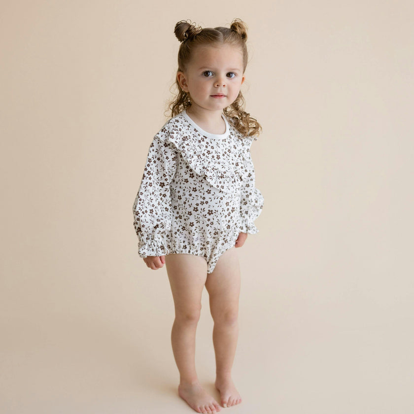 Organic Ruffle Bubble Romper