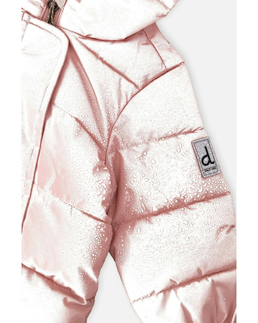 Baby Cloud One Piece Snowsuit Adapted For Car Seats Pale Dusty Pink