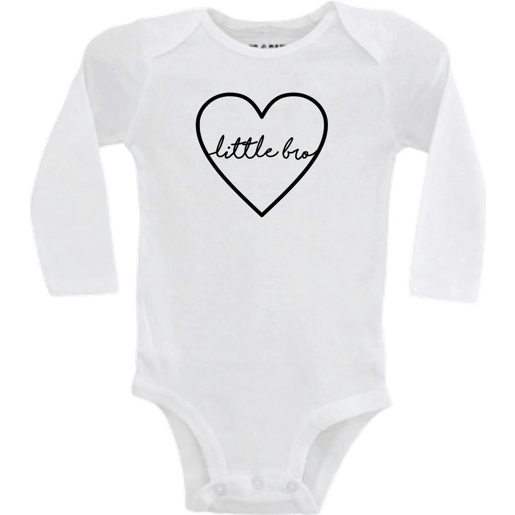 Little Bro Baby Bodysuit, White