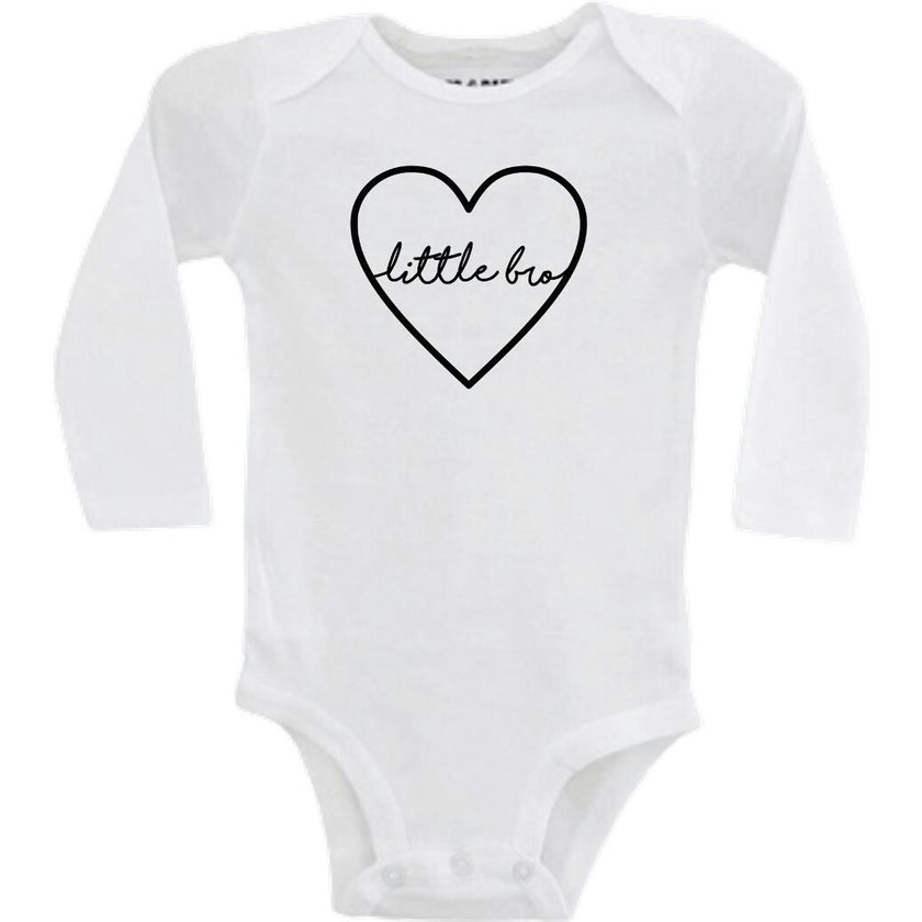 Little Bro Baby Bodysuit, White
