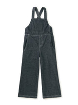Wide Leg Denim-Like Overalls, Indigo