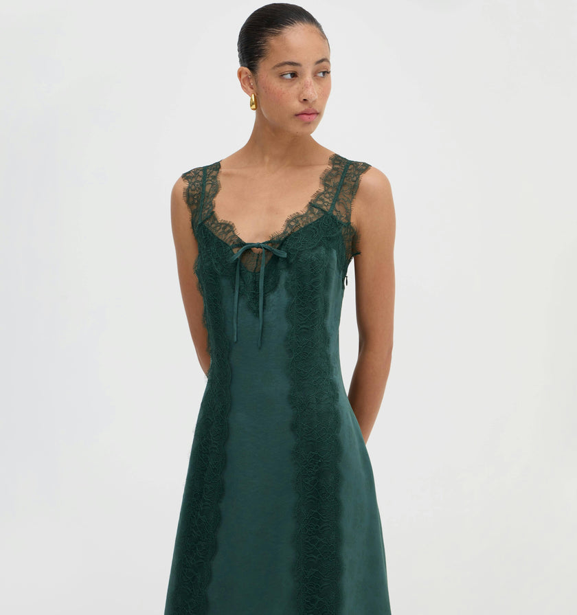 The Winsome Dress - Jadeite Floral Jacquard