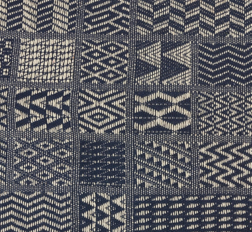 Artisan Hand Loomed Placemat - Indigo Blocks - 14" x 19"- Set of 4