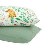 Cotton Muslin Pillowcase 2 Pack - Mighty Jungle