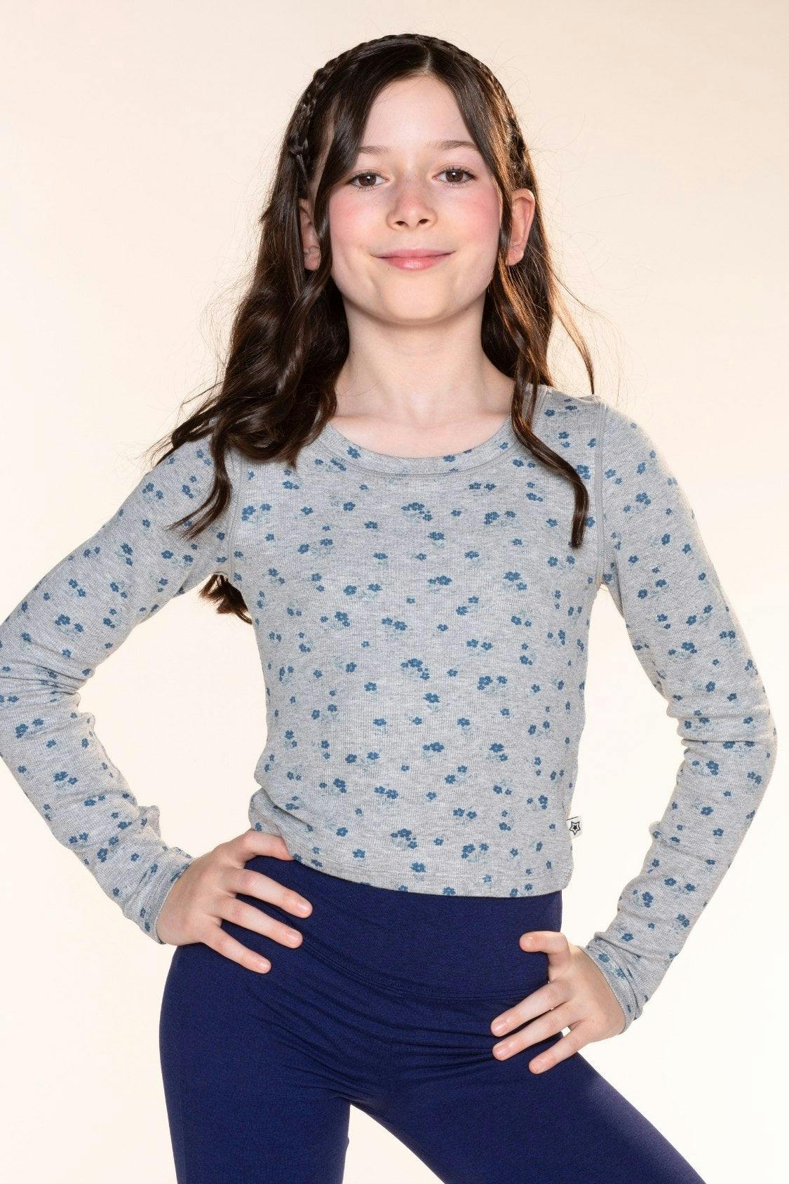 Ultra-Soft Ribbed Long Sleeve Fitted Tee