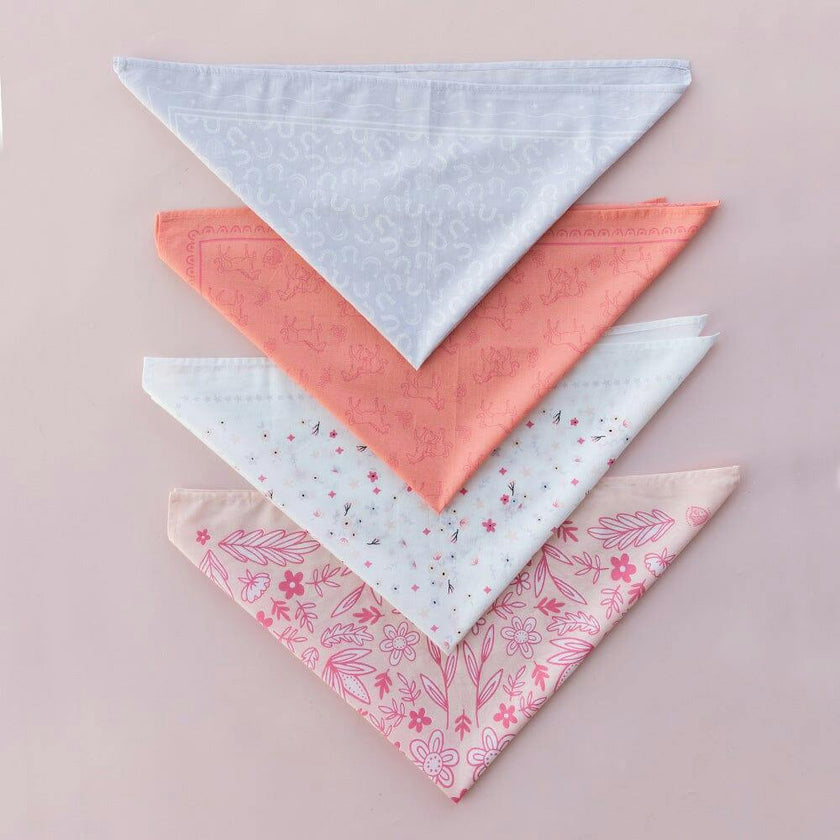 Pink Floral Cowgirl Bandana