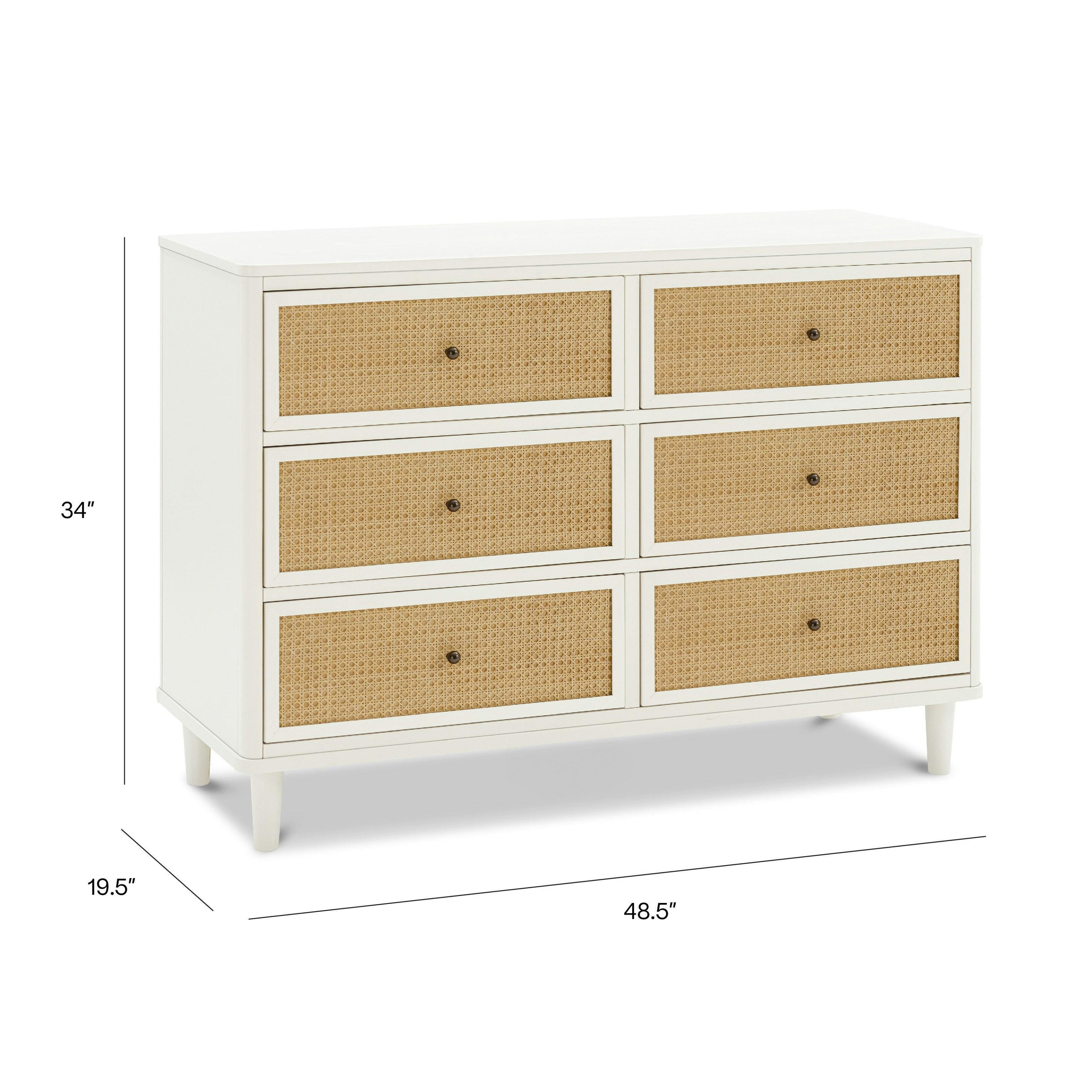 Namesake Marin with Cane 6 Drawer Assembled Dresser (49