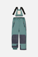 Two Piece Play Snowsuit Blue Camouflage Print With Green Pants