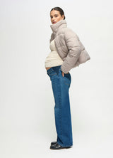 The Cloud Crop Size Zip Maternity Puffer Jacket