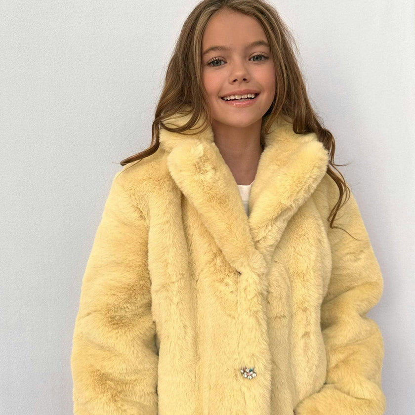 Little Miss Sunshine Faux Fur Jacket