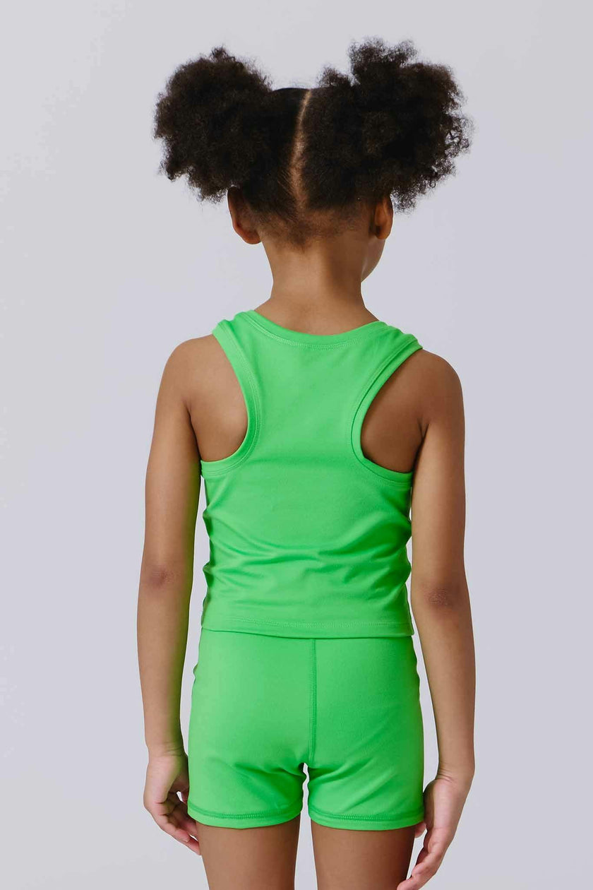 Girls TLC Crop Top in Spring Green