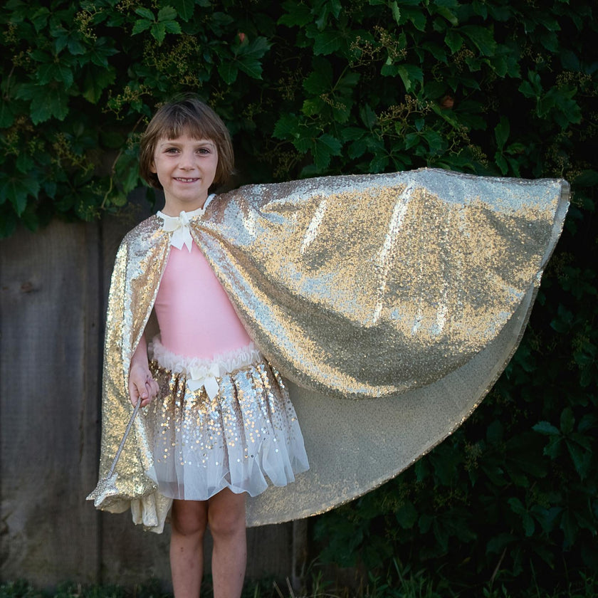 Gracious Gold Sequins Cape