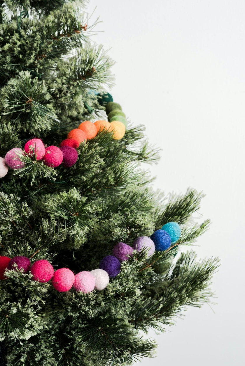 Rainbow Ball Garland