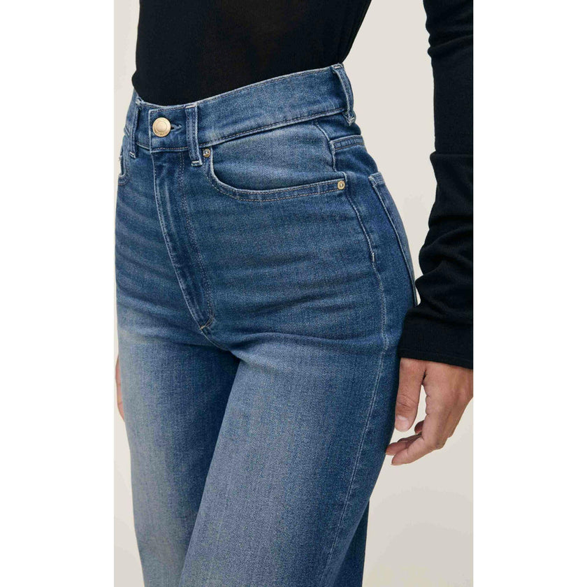 Hepburn Wide Leg High Rise Ankle Jeans Oceanside