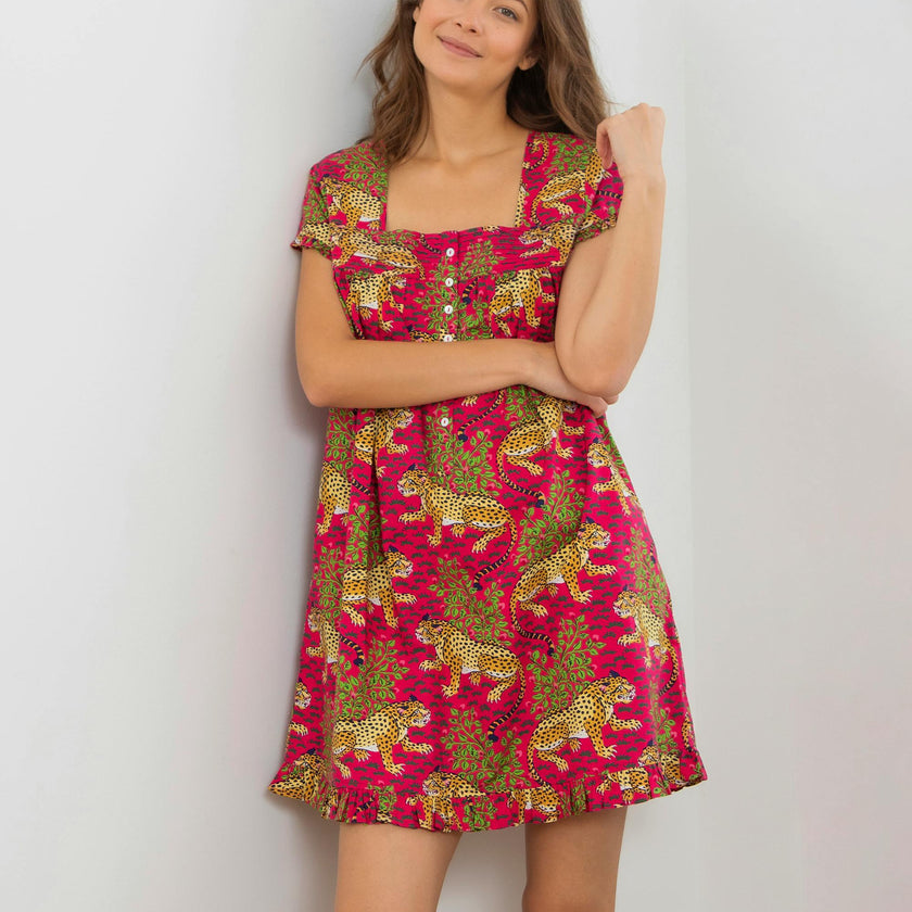 Bagheera - Pintuck Nightgown - Hot Pink