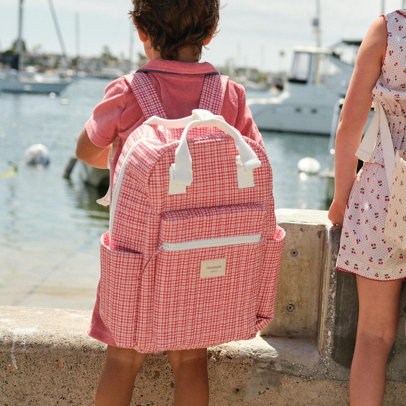 Poppy Gingham Coated Everyday Backpack