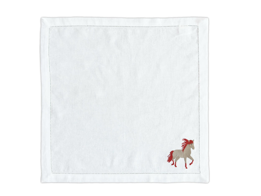 Placemat & napkin - Cavalcade embroidery
