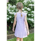 Crinkle Lawn Dress With Shirred Hem Ruffle
