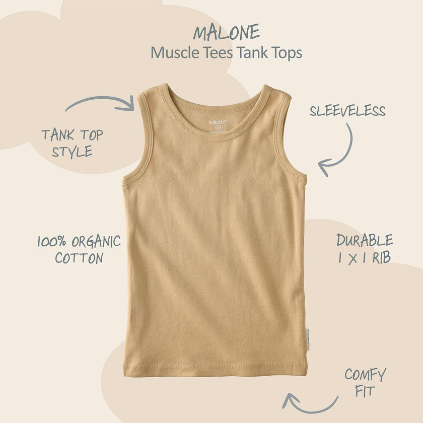 MALONE 5-Pack Toddler Tank Top Undershirts