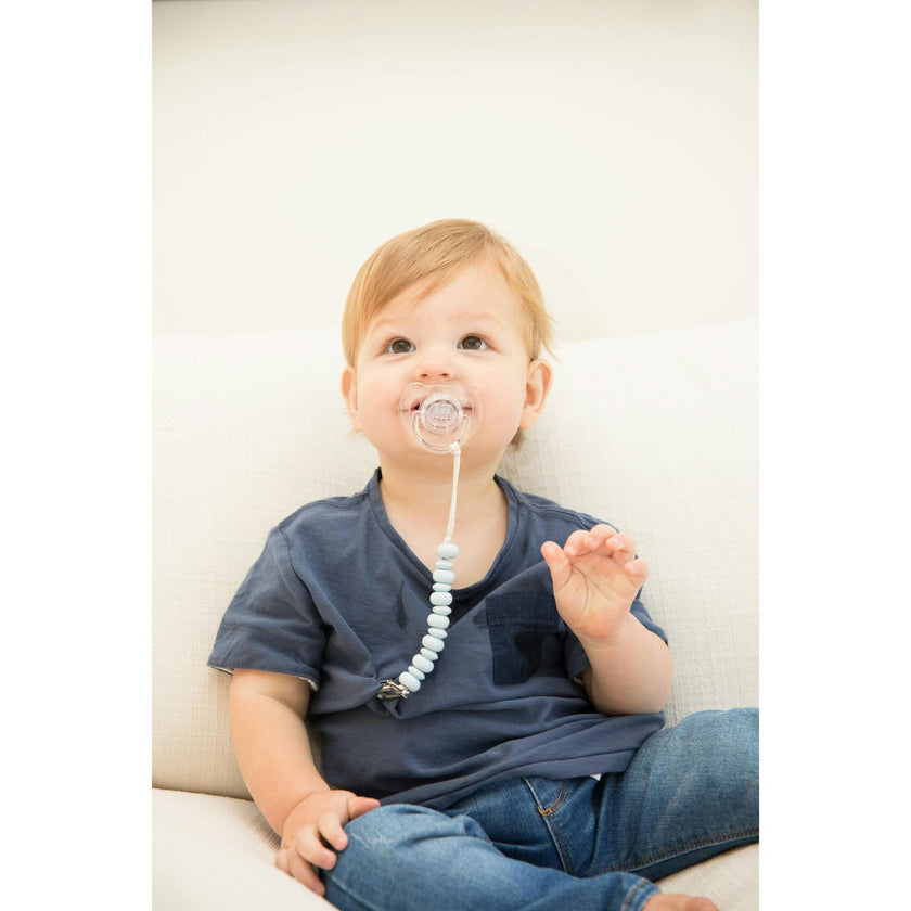 Light Blue Pacifier Clip