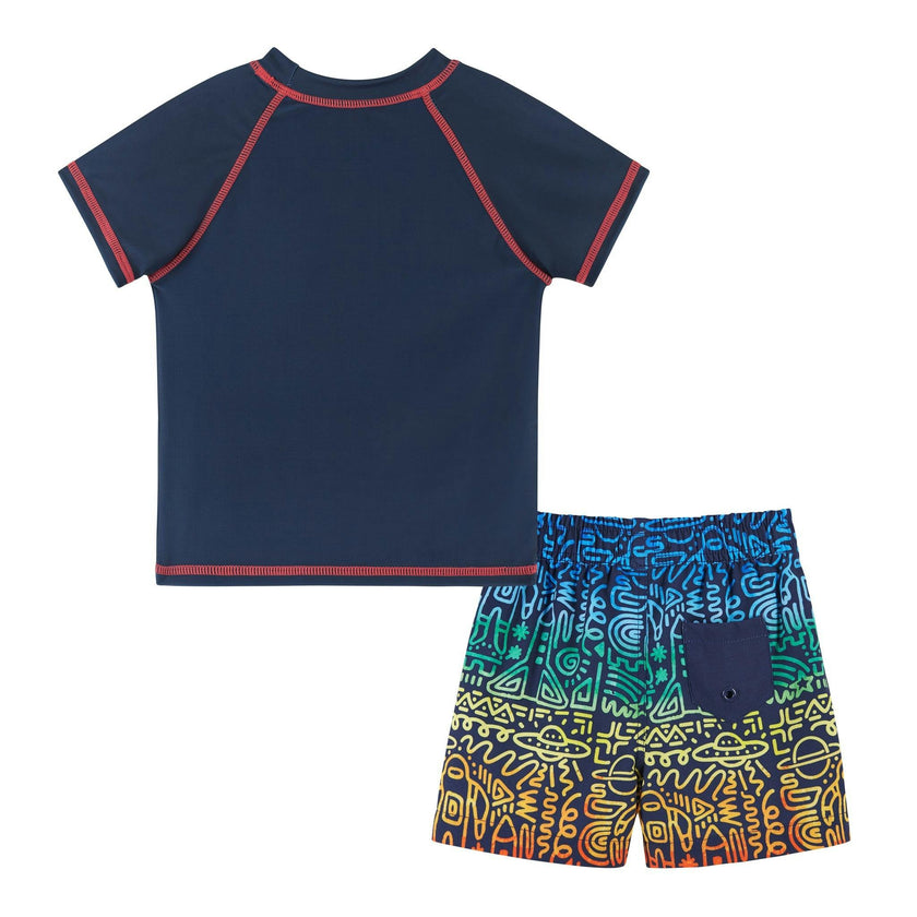 Short Sleeve Rocket Rashguard Swim Set