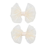 Multicolor Satin Bow Hairclip Set