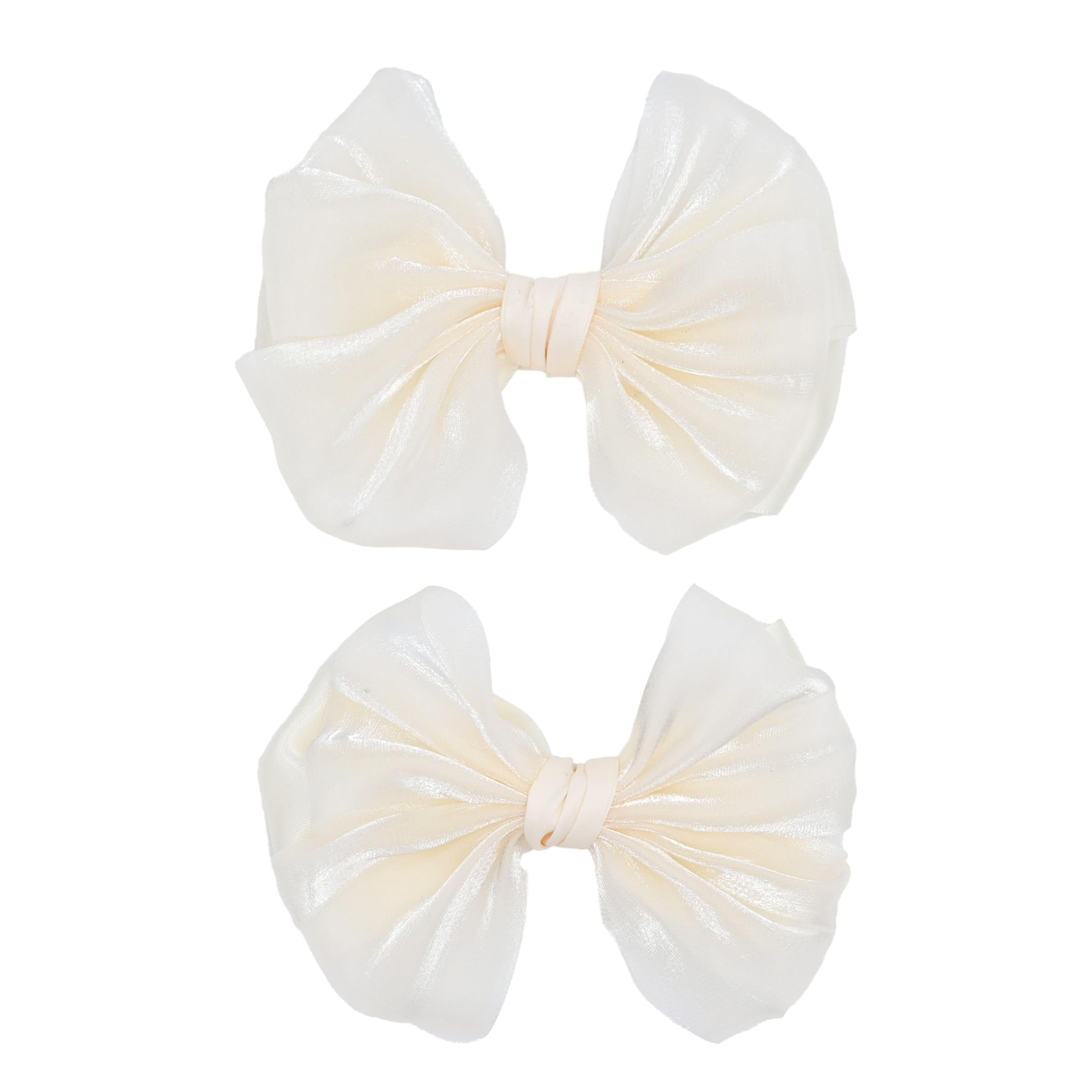 Multicolor Satin Bow Hairclip Set