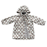 Boys Cotton Jacket in Smiley Check in Portabella