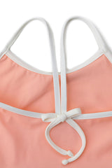 Amelia one piece in peach pink and ivory