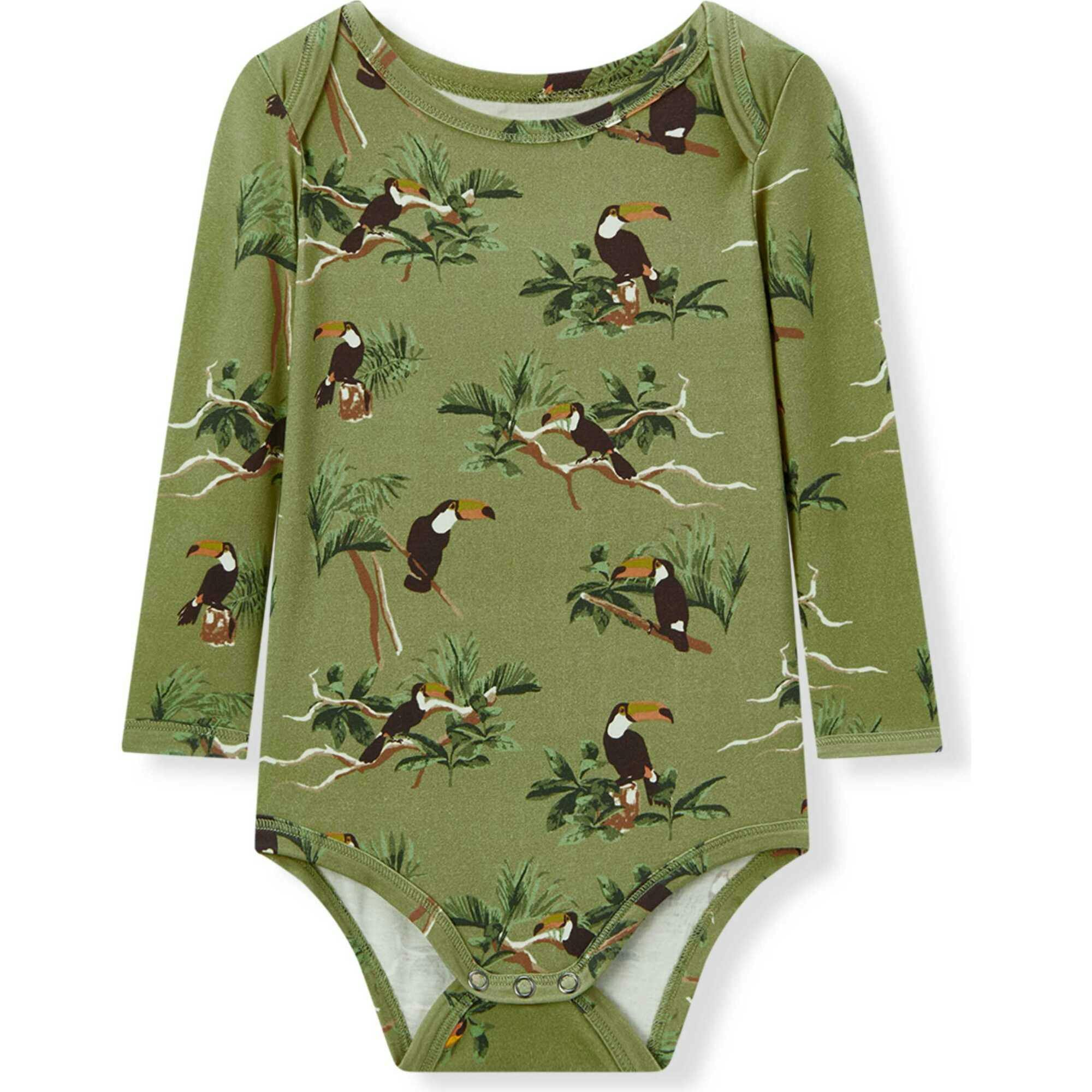 Cotton Stretch Long Sleeve One Piece