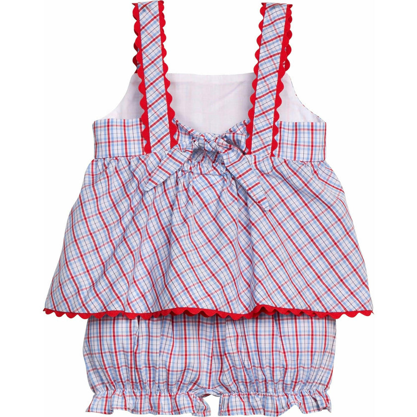 Evie Bloomer Set - Patriotic Plaid