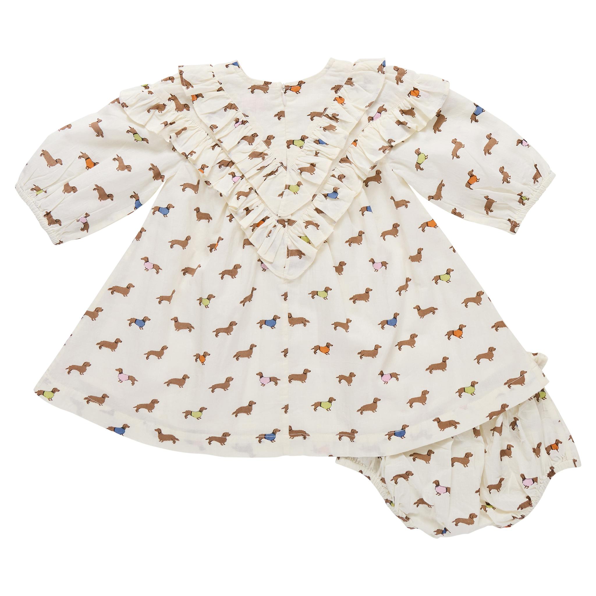 Baby Girls Everly Dress Set - Dachsunds In Sweaters