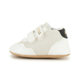 White & Beige Baby Sneakers