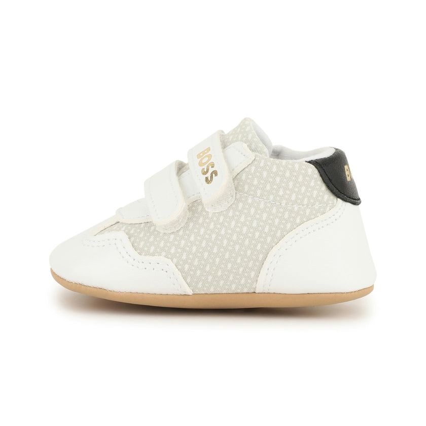 White & Beige Baby Sneakers