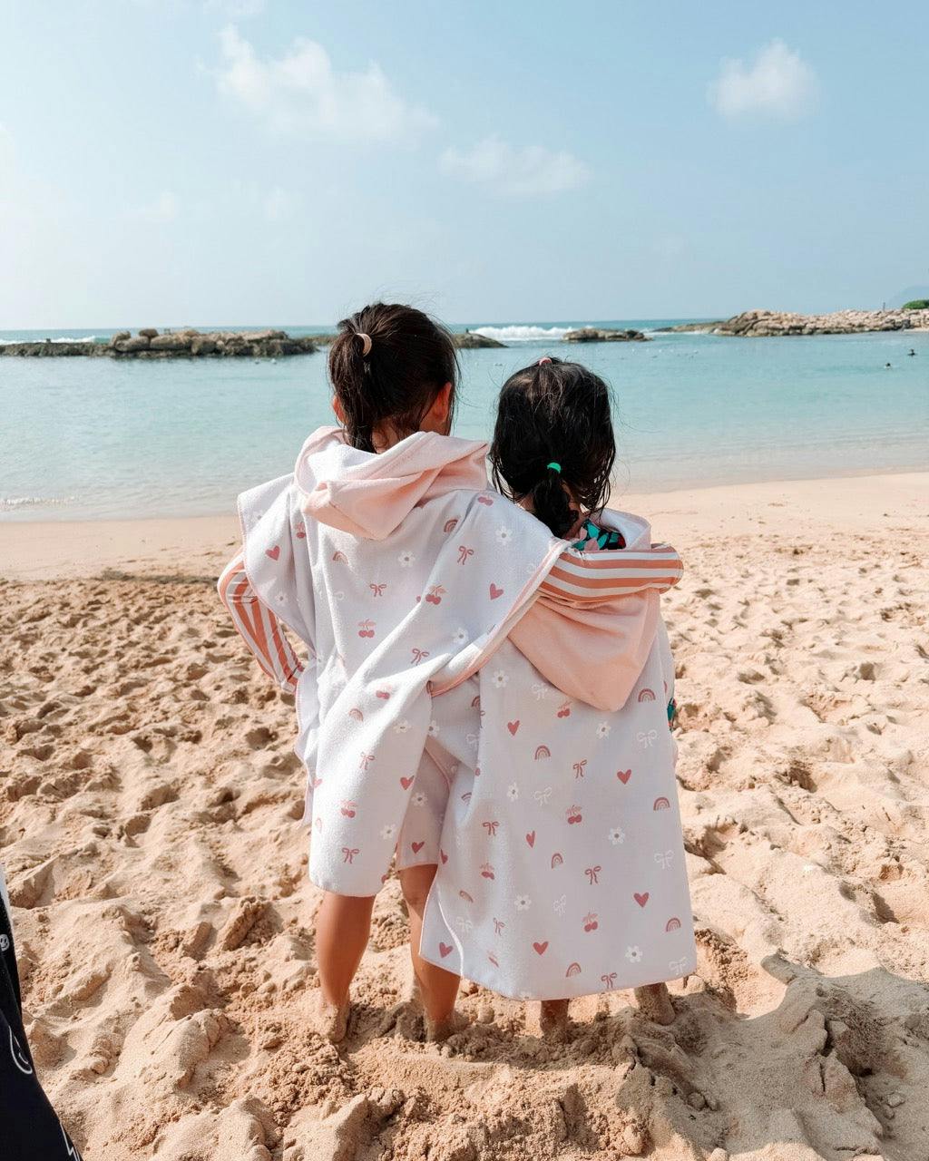 Kids Hooded Beach Poncho - Quick Dry Pool & Swim Towel