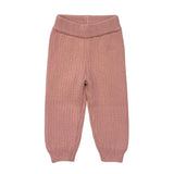 Girls Knit Leggings in Rose