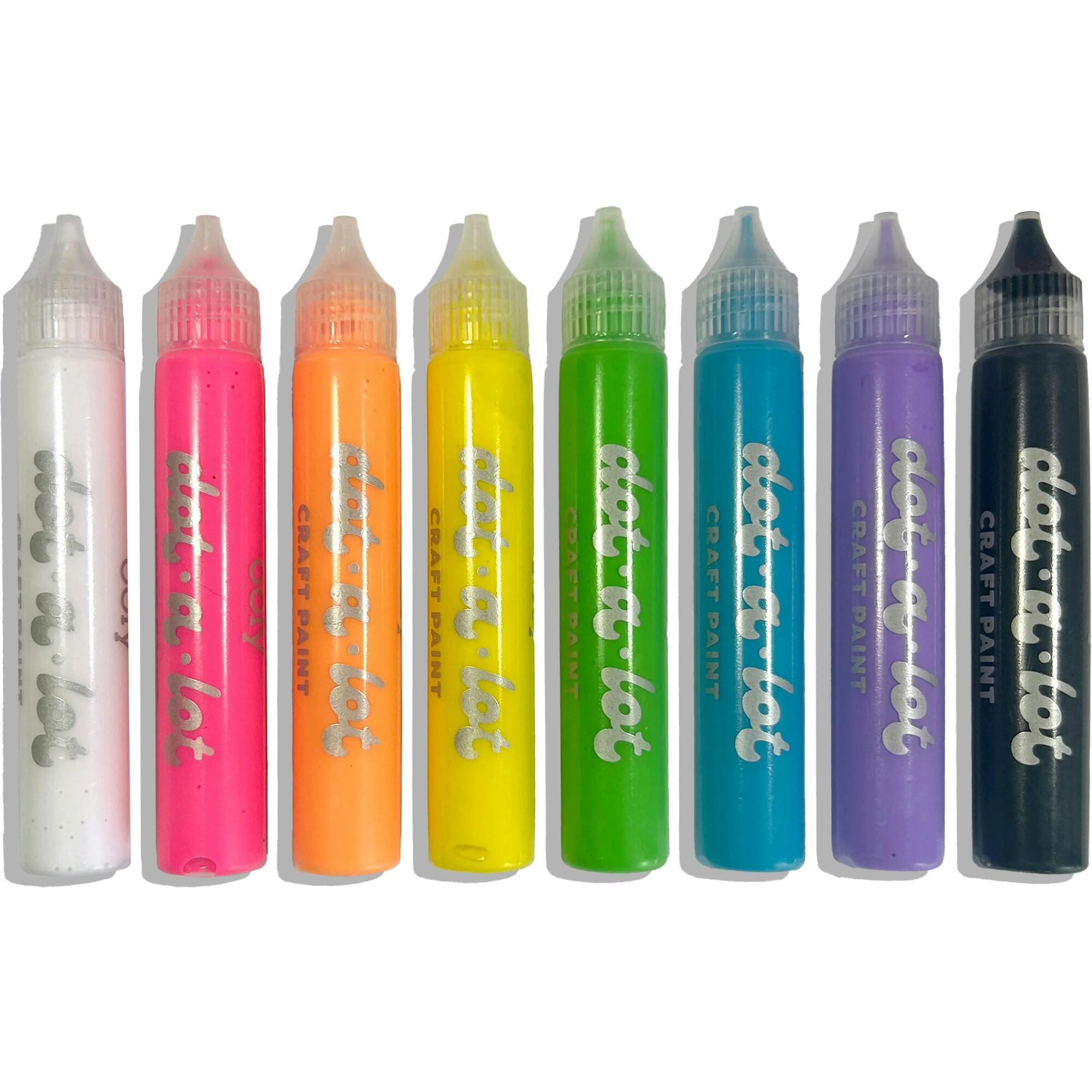 Dot-a-Lot 3D Dimensional Craft Paint - Brights - Set of 8