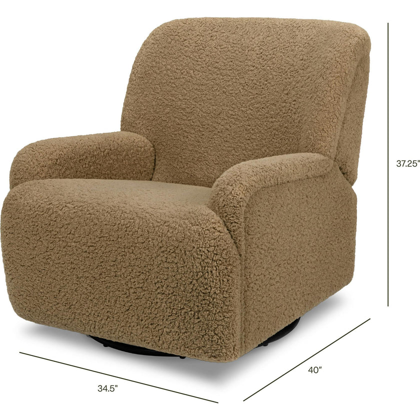 Winslow Extra Wide Recliner and Swivel Glider in Cortado Shearling