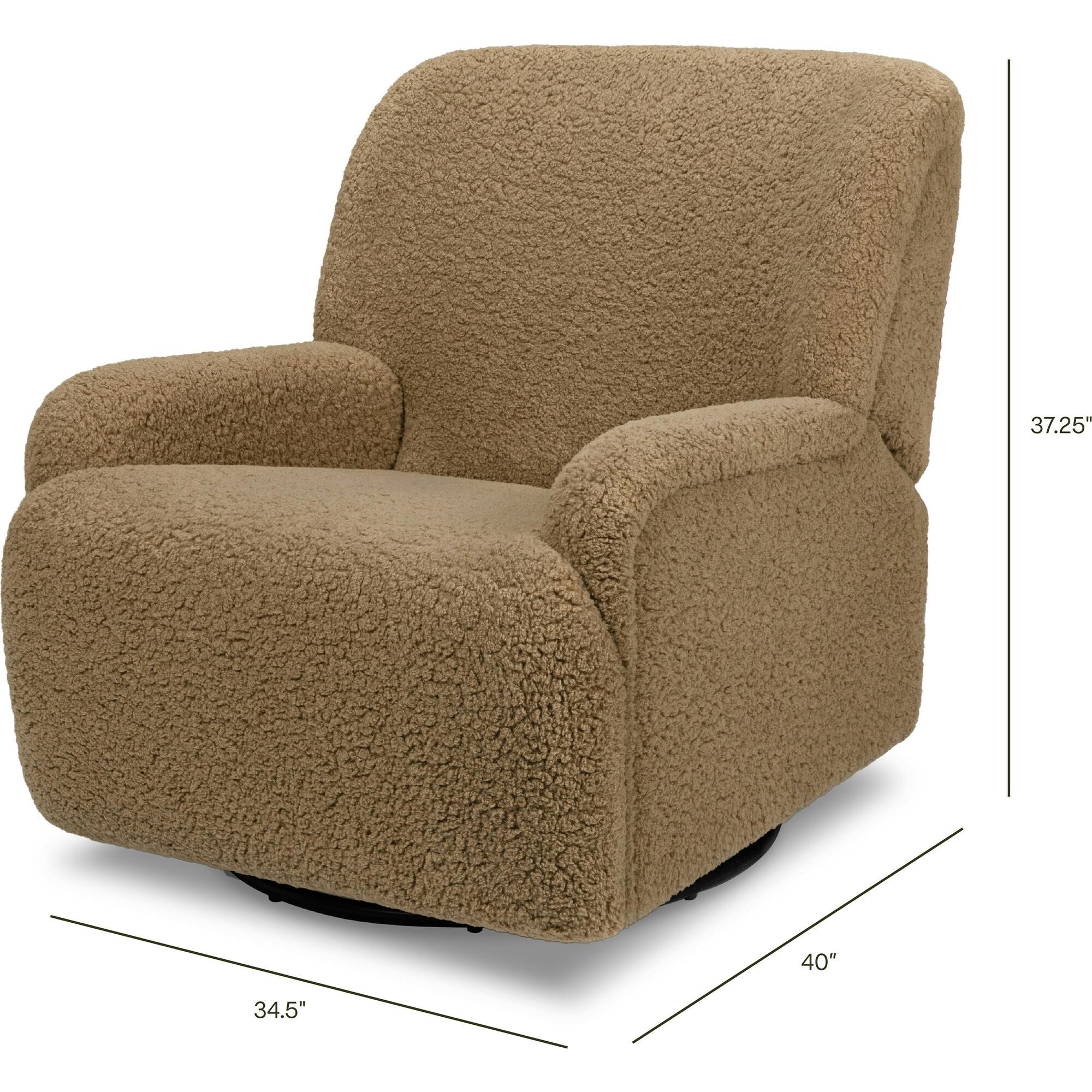 Winslow Extra Wide Recliner and Swivel Glider in Cortado Shearling