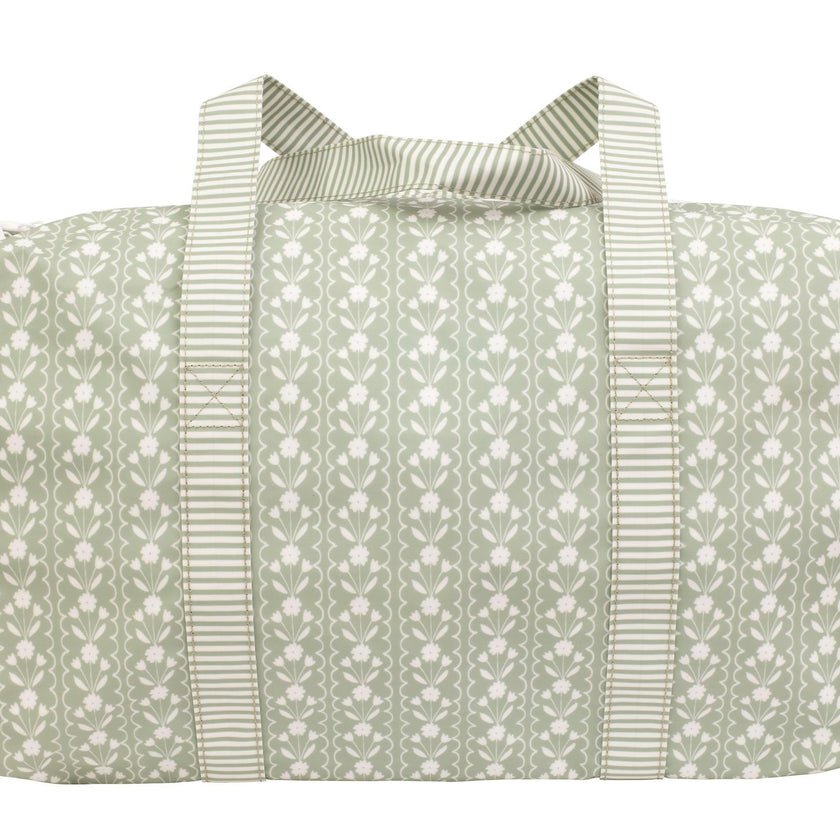 The Duffle Bag in Sage Floral