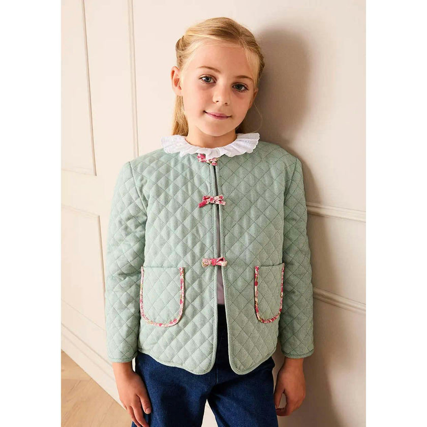Margret Floral Reversible Quilted Jacket in Pink (4-12yrs)